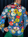 Vintage《Sears Fashions》 Button Badges Denim Shirt