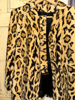 Vintage《Young Generations》Short Hair Fake Fur Leopard Jacket