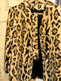 Vintage《Young Generations》Short Hair Fake Fur Leopard Jacket