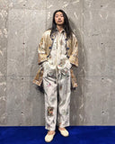 Vintage《GOLDEN CLOUD》1960s Rayon Silk Hand Embroidery China Jacket
