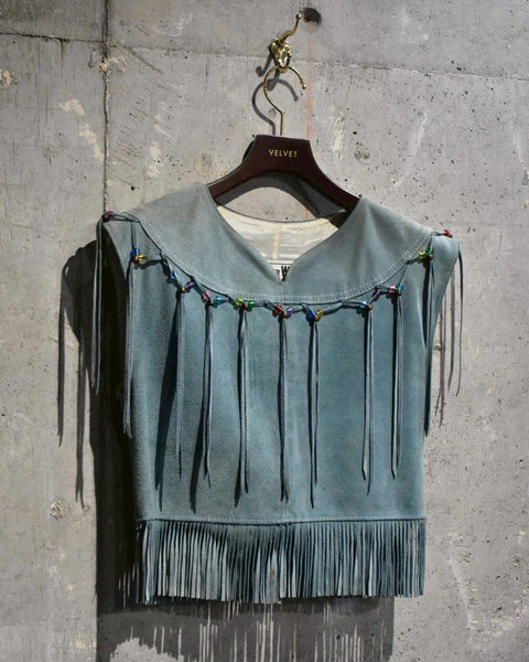 Vintage《PIONEER WEAR》1980s Suede Sleeveless Pull-over