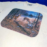 Vintage 《Lee》”Two deers” Print T-shirt