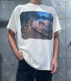 Vintage 《Lee》”Two deers” Print T-shirt