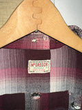 Vintage 1950s《McGREGOR》Boro Ombre Check Rayon Shirt