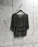 Vintage 1970s Glitter Beaded Silk Short Sleeve Shirt