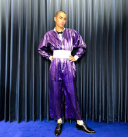 Vintage《Do Rags Designs》Shiny Purple Jump Suit