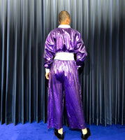 Vintage《Do Rags Designs》Shiny Purple Jump Suit