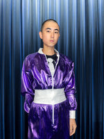 Vintage《Do Rags Designs》Shiny Purple Jump Suit