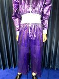 Vintage《Do Rags Designs》Shiny Purple Jump Suit