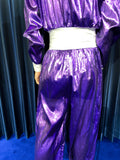 Vintage《Do Rags Designs》Shiny Purple Jump Suit