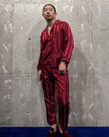 Vintage 1980s Stripe Silk Pajama Set-up