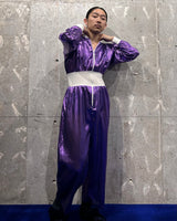 Vintage《Do Rags Designs》1980s Shiny Purple Jump Suit