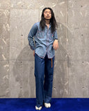 Vintage《MADEWDLL》1960s Blue Chambray Embroidery Shirt