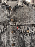 Vintage《Levi's》1980s Black Denim Tracker Jacket