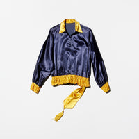 Vintage Two Tone Satin Pull-over Jacket