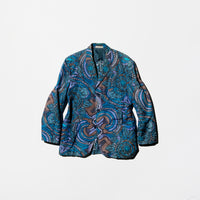 Vintage《FIRST BREAR》Abstract Patterned Cotton Tailored Jacket