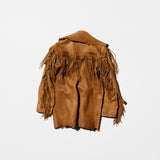 Vintage Handmade Rough Out & Fringe Leather Jacket