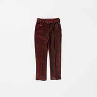 Vintage《CBR》Red Glitter Belted Skinny Pants