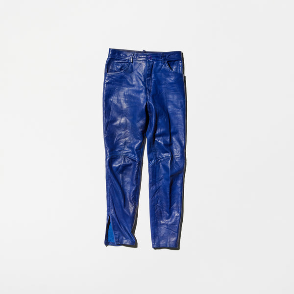 Vintage《Michael Hoban FOR north beach leather》 Royal Blue Leather Pants