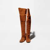 Vintage Super Long Knee High Suede Boots for Men