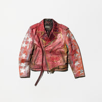 Vintage《FMC》Spray&Glitter Custom Leather Rider's Jacket