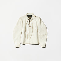 Vintage《Brooks Leather Sportswear》Lace-up White Leather Jacket