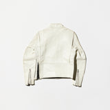 Vintage《Brooks Leather Sportswear》Lace-up White Leather Jacket